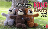 KONG Tan Bear / 繩結補丁熊 狗狗絨毛玩具 狗狗玩具 結繩玩具 美國寵物玩具