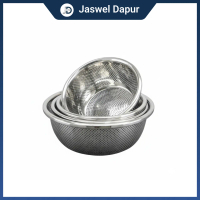 Baskom Jaring Stainless 304 Lubang Kecil Peniris Sayur Buah Jumbo