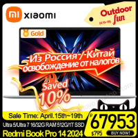 Xiaomi Redmi Book Pro 14 2024 Ultra 5/Ultra 7 Intel ARC Graphics 16G/32G LPDDR5x RAM 512G/1T SSD LCD 2.8K 120Hz Screen Mi Laptop