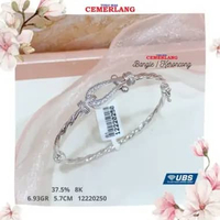 GELANG EMAS PUTIH UBS 375 8K 5.7CM 6.93 12220250