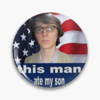 Paul Dano Ate My Son Soft Button Pin Decor Lover Lapel Pin Badge Gift Clothes Funny Hat Cute Cartoon