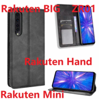 Wallet Leather For Rakuten Hand 5G Case Magnetic Book Stand Flip Card Protective Rakuten Mini Rakuten BIG S Cover ZR01