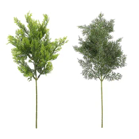 Simulation Pine Branch Plastic Artificial Thuja Picks Christmas Tree Accessories Indoor Ornaments Home Party Garden Decorations