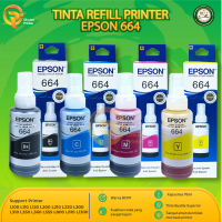 Tinta Printer Kompatibel 664 Untuk Printer L100 L120 L210 L220 L350 L360 Hasil Tajam Aman Buat Cetak