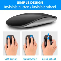 For Laptop PC Mice Ergonomic Slim Wireless Mouse Rechargeable Magic Mouse Bluetooth Mouse