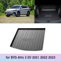 TPE Rubber for BYD Atto 3 EV 2021 2022 2023 Car Boot Cargo Liner Trunk Floor Mat Tray Luggage Compartment Pad Rug Accessories