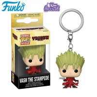 พวงกุญแจ Funko POP Pocket Pop ฟิกเกอร์/ตุ๊กตาพีวีซีวินิล Trigun Vash the Stampede ของเล่นสำหรับเด็ก 