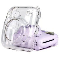 Túi đựng máy ảnh Instax Mini 11, trong suốt, dễ mang theo, có dây đeo
