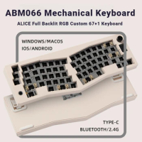 ECHOME Alice Mechanical Keyboard Kit Wireless Tri-Mode Hot-swap RGB Knob Screen Gasket Custom Office Gaming Keyboard Support VIA