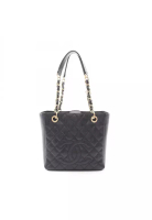Chanel Pre-Loved Chanel matelasse PST chain shoulder bag chain tote bag Caviar skin black gold hardw