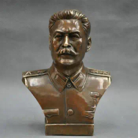 Copper Statue Collection Russian Leader Joseph Stalin Marx English Lenin Bust Bronze Statue Exquisite Small Statues