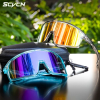 SCVCN Men Outdoor Sports Glasses Photochromic Sunglasses Bicycle Cycling Glasses Women Driving Bike Eyewear UV400 Hiking Goggles