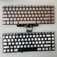 New Belgium For HP Pavilion X360 14-DV 14-DW 14-DW0000 14-DV0000 Individually Backlight Rose Gold Notebook Laptop Keyboard