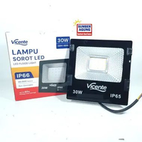 Vicente Lampu Sorot Tembak Kap Sorot 30W 30Watt IP66 Cahaya Kuning Tahan Air Flood Light LED