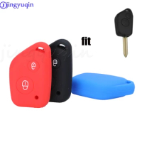jingyuqin Soft Silicone Car Key Cover Case 2 Buttons for Peugeot 106 205 206 306 405 406 for Citroen Berlingo Xsara Picasso Saxo