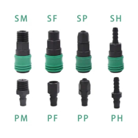 Plastic steel self-locking air compressor air pump air pipe joint male and female pneumatic quick plug small jackhammer joint8MM