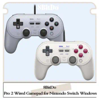 8BitDo Pro 2 Wired Gamepad USB Controller for Nintendo Switch Windows Steam Raspberry Pi NS Switch Game Control