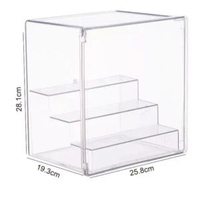 內地直送 - 階梯式盲盒收納展示架可疊加大容量公仔展示盒泡泡瑪特盲盒收納盒