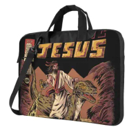 Laptop Bag Sleeve Jurassic Jesus Notebook Pouch Jesus Portable 13 14 15 Funny Computer Bag For Macbook Air Acer Dell
