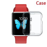 Silicone cover case for Apple watch series 6 5 4 3 44mm 40mm iwatch 42mm 38mm All-around Ultra-thin Clear for iwatch Accessories