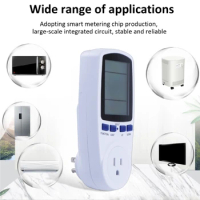 Easy to Use Energy Meter with Back light Electricity Meter for Socket Power Meter Socket Energy Meter Power Meter Socket 87HA