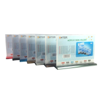Kệ mica 2 mặt Enter E35 300x210mm đế nhôm A4 ngang, Kệ menu nhà hàng, Standee mica để bàn, Bảng quét