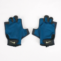 【NIKE 耐吉】Nike Essential Fitness 男 健力手套 基礎 健身 訓練 藍灰(N0000003412LG)