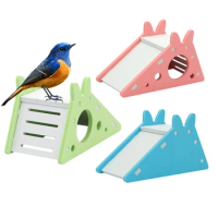 Bird Slide Toy Guinea Pig Wooden Cave Slide with Stairs Toy Hamster Hideout House Parrot Cage Accessories Small Pet Supplies