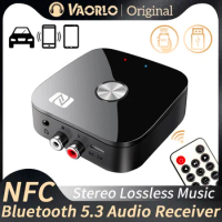 T68 Bluetooth 5.3 Audio Receiver NFC 3.5mm AUX RCA Stereo Wireless Adapter USB U-Disk HIFI Lossless Music For Car Kit Speaker