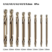 8Pcs HSS Double-headed Auger Drill Bit Set Double Ended Drill Bits For Metal Stainless Steel Iron Wood Drilling Power Tool