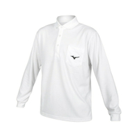 MIZUNO 男長袖POLO衫(免運 台灣製 吸濕排汗 抗UV 咖啡紗 美津濃「32TA154301」≡排汗專家≡