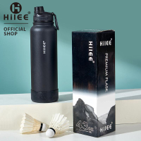 Hilee ขวดน้ำสแตนเลสเกรดการแพทย์ สีไล่เฉดสุดเท่  เก็บร้อน 12 ชม. เย็น 24 ชม. กันรั่ว 360° พร้อมสายหิ้
