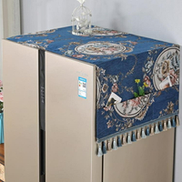 桌布 桌巾 冰箱防塵罩北歐單雙開門防水防油冰箱墊子蓋布收納袋式簡約  閒庭美家