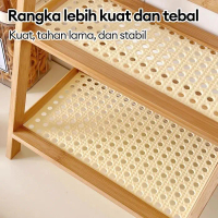 Lh-Rak Bumbu Dapur Kayu Rak Meja Rak Dapur Serbaguna Rak Cangkir Rak Botol Bumbu Rak Penyimpanan Kit