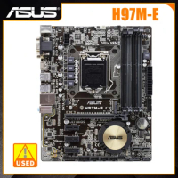 LGA 1150 Motherboard ASUS H97M-E DDR3 Support Xeon E3 1280 v3 Core i7 4790K Cpus 16GB Intel H97 M.2 PCI-E 3.0 6×USB3.0