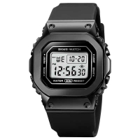 SKMEI Jam Tangan Sport Digital Wanita - 1796 Kaca Stainless Waterproof Watches Karet