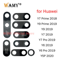 Original Rear Back Camera Glass Lens For Huawei Y5P 2020 Y6 Pro Y7 Pro 2019 Y9 Y7 Prime 2018 With Glue Sticker