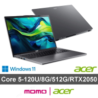 【Acer 宏碁】16吋Core 5文書筆電(Aspire/A16-51GM-50J1/C5-120U/8G/512G SSD/W11)