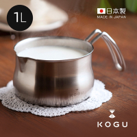 日本下村KOGU 日製18-8不鏽鋼牛奶鍋(附刻度)-1L
