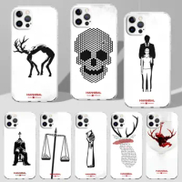 Hannibal TV Case for Apple iPhone 11 13 12 Mini 14 15 Pro Max XR 7 8 Plus X XS XS MAX Transparent Silicone Mobile Phone Cover