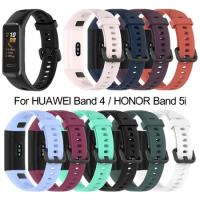 Rubber Watch Strap For Huawei band 4 Smart Replacement Sport Strap Wristbands Accessories For Honor Band 5i Belt