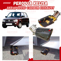 Perodua Kelisa Akrapovic Muffler Exhaust Carbon Fiber Stainless Steel Tip Exhaust Tailpipe End Pipe