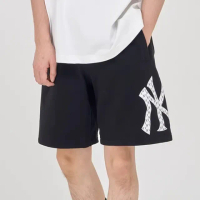 【MLB】運動休閒短褲 MONOGRAM系列 紐約洋基隊(3ASPM0143-50BKS)