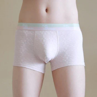 Men Modal Cotton Shorts Boxer Brief Mesh Soft Pouch Middle Waist Panties Lingerie Underwear Skin Friendly Casual Men's Boxer