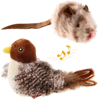 A Flexible GiGwi pet Cat Toys Melody Chaser Simulate The Real Sounds of Animals Native Feather Simul