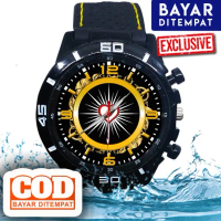 JAM TANGAN PSHT CUSTOM SH TERATAI COWOK/PRIA ANTI AIR - CB035