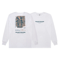 Kaos Lengan Panjang Trust House Lampung Culture White Special Edition Unisex emba Cotton Combed Fit 