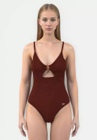 Sunseeker Tropadelic Texture大地色竹節環連體泳衣