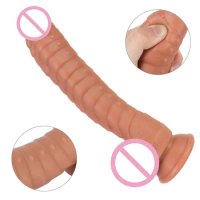 Double-layer Silicone Sex Toys for Women Lesbian Realistic Dildo with Strong Suction Cup Soft Sexy Huge Dildo Female Masturbator