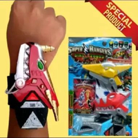 Mainan anak gelang power rangers dino Thunder bisa nyala lampu dan bunyi keren murah jam power range